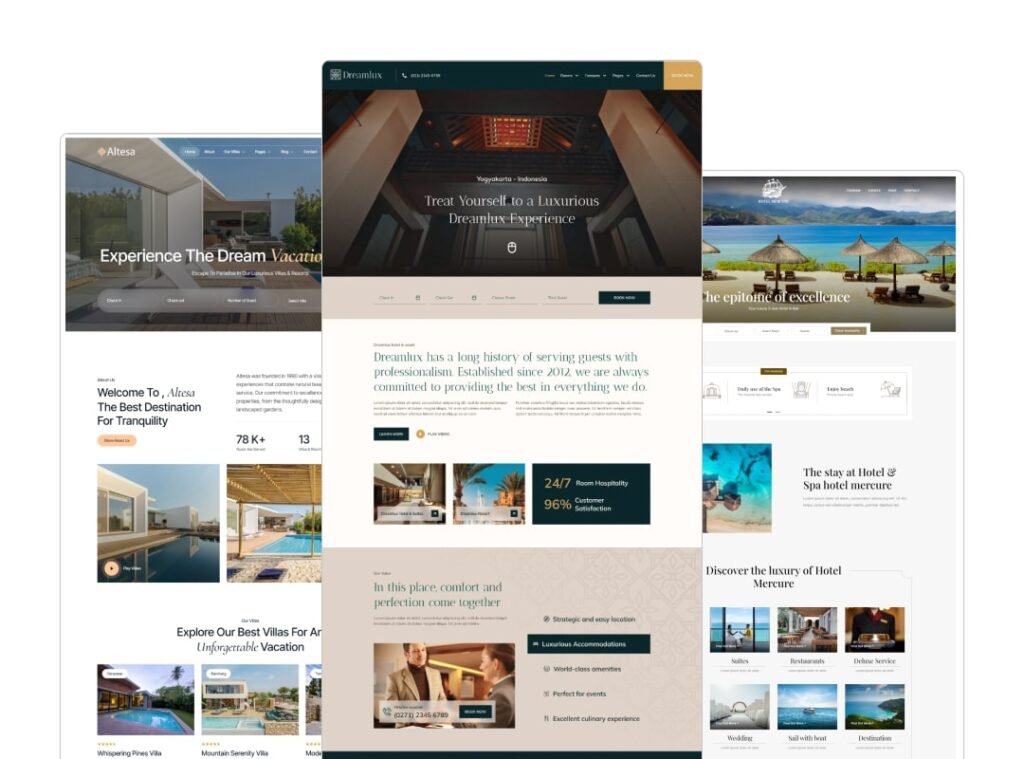 Website Vila dan Hotel